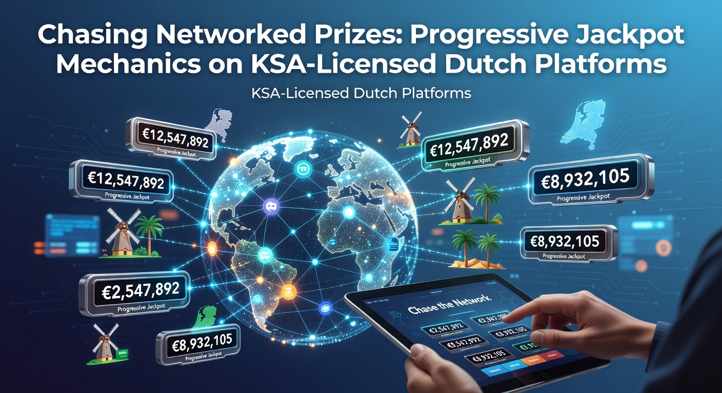 Schermafbeelding van een progressieve jackpot-slot met draaiende rollen en klimmende prijspot op een Nederlands online casino-platform