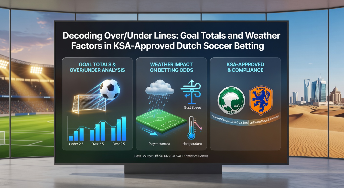 Weerkaarten boven Nederlandse stadions tonen regenval en windsterkte tijdens Eredivisie-wedstrijden, met grafieken van gereduceerde doeltotalen