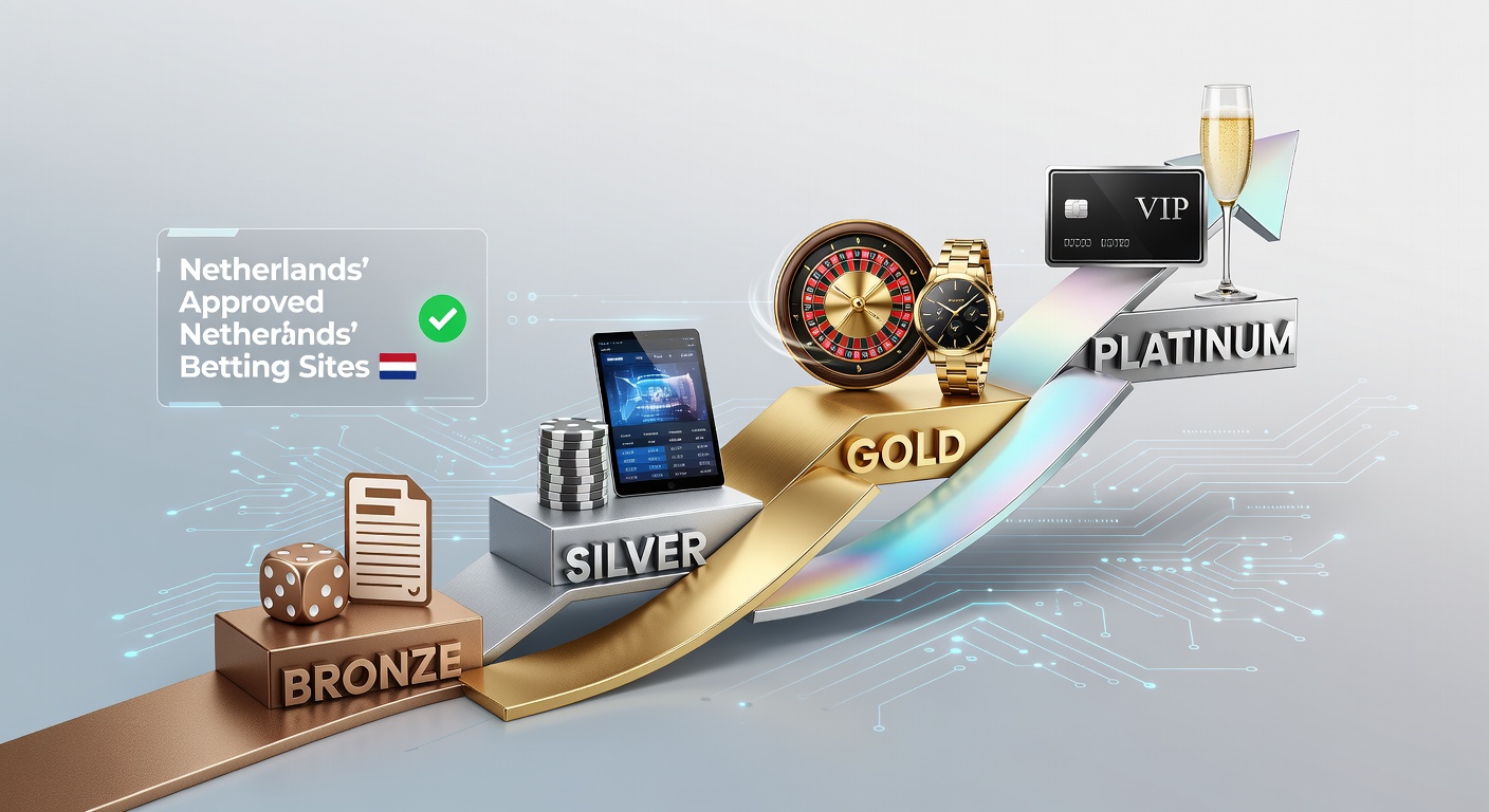 Voorbeeldscherm van een VIP-dashboard op een KSA-goedgekeurde site, tonend progressiebar van Zilver naar Goud met beloningsopties