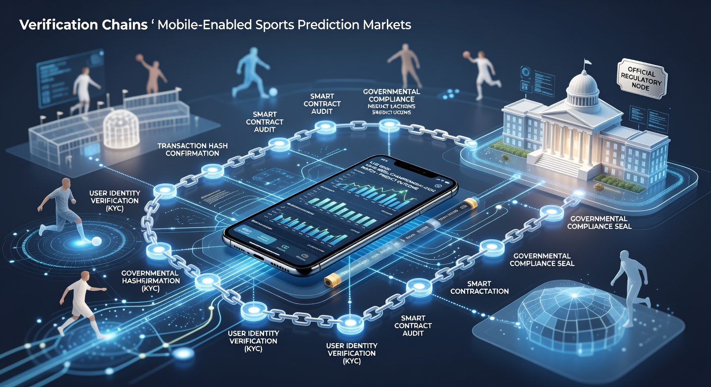 Mobiele verificatieketen in sportvoorspellingsmarkten met biometrische en documentcontroles onder toezicht