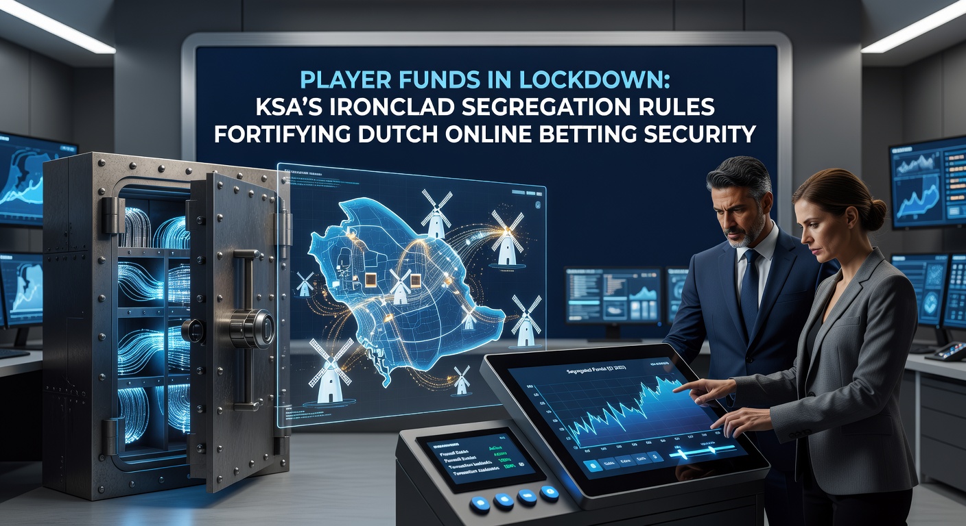 Grafische weergave van gesegregeerde spelersfondsen, afgesloten van operationele rekeningen bij KSA-gelicentieerde platforms in Nederland
