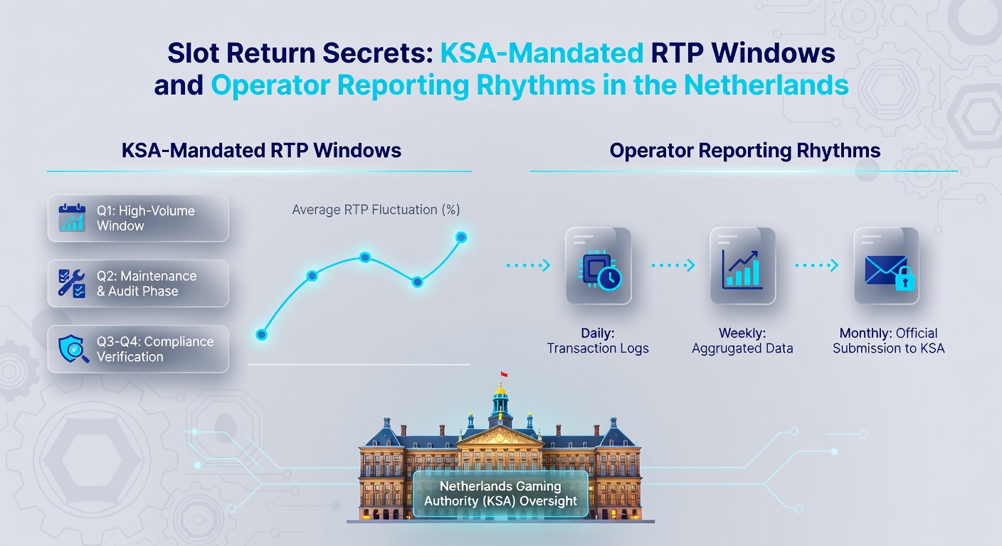 Tijdslijn van KSA-rapportagecycli voor RTP-monitoring, met pieken in maandelijkse venstercontroles en boete-incidenten