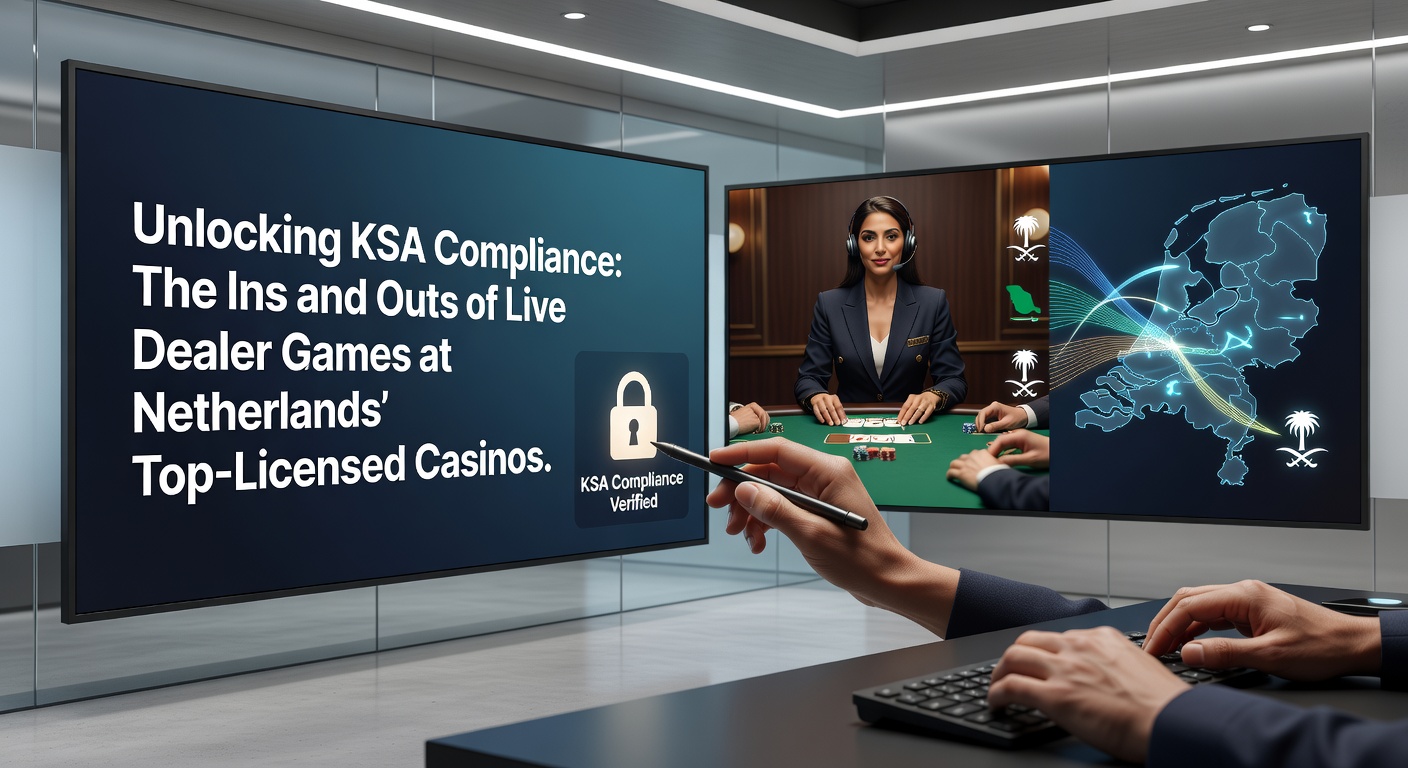 Live dealer die blackjack deelt aan spelers in een Nederlands gelicenseerd online casino, met KSA-logo op de achtergrond