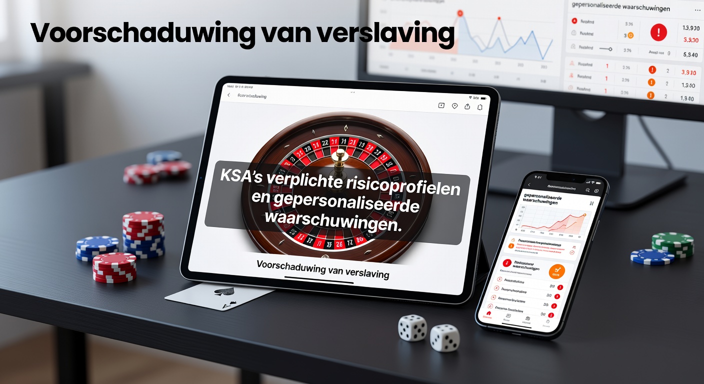Grafiek met risicoprofielen en waarschuwingen in een roulette-app, illustrerend hoe data verslavingsrisico's voorspelt