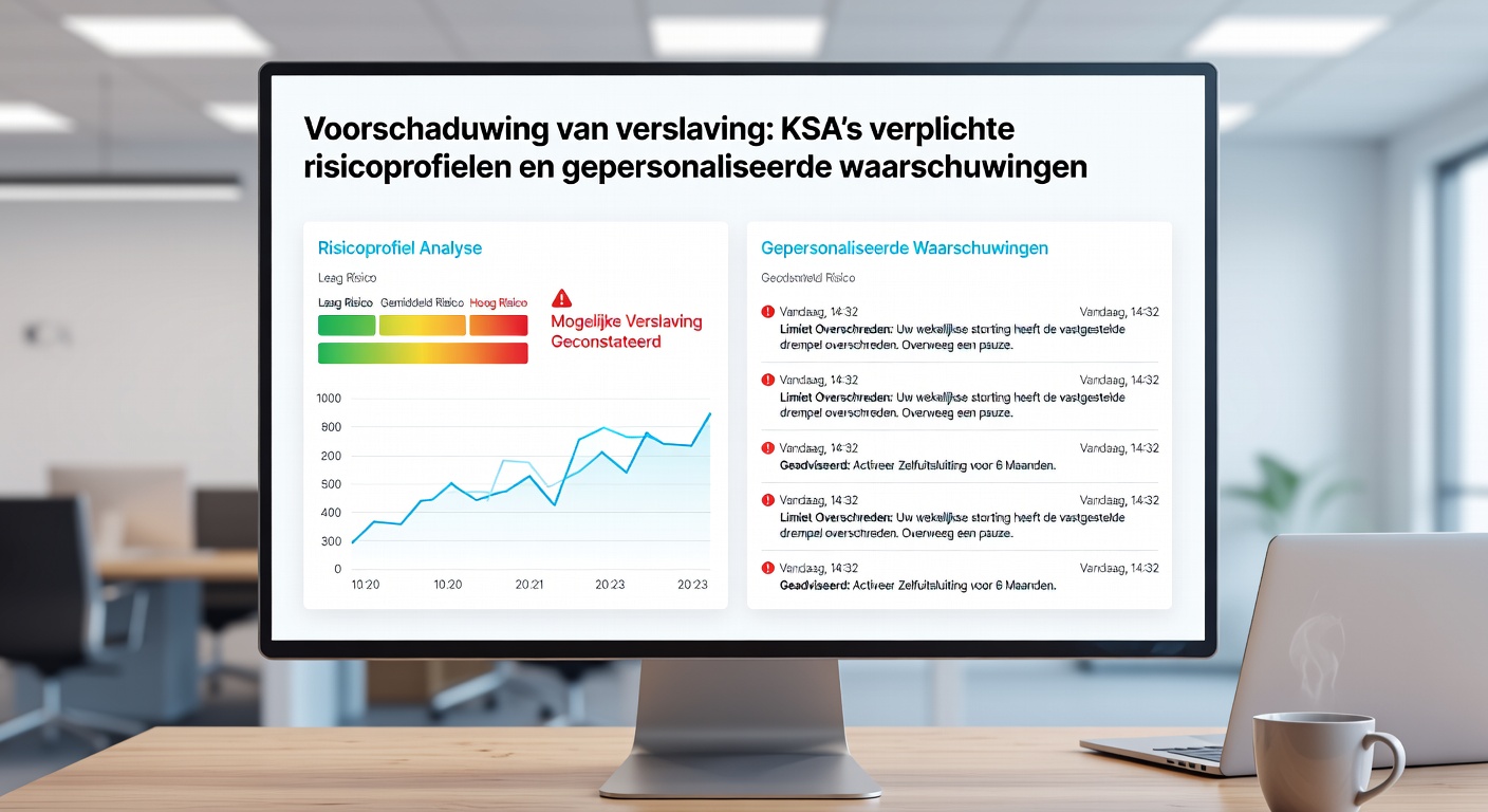 Schermafbeelding van een gepersonaliseerde waarschuwing op een paardenracesite, met risicoprofiel-indicator